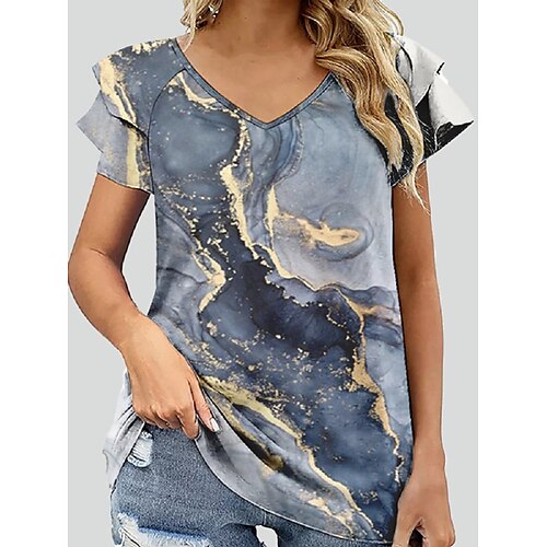 Women's Casual Daily Going out Bohemian Theme Geometric Painting T shirt Tee Striped Graphic Geometric Short Sleeve Patchwork Print V Neck Ethnic Vintage Hawaiian Tops Gray S / 3D Print
Women's Casual Daily Going out Bohemian Theme Geometric Painting T shirt Tee Striped Graphic Geometric Short Sleeve Patchwork Print V Neck Ethnic Vintage Hawaiian Tops Gray S / 3D Print