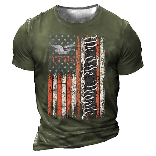 Men's Unisex T shirt Tee 3D Print Graphic Prints National Flag Crew Neck Street Daily Print Short Sleeve Tops Casual Designer Big and Tall Sports Black Army Green Navy Blue
Men's Unisex T shirt Tee 3D Print Graphic Prints National Flag Crew Neck Street Daily Print Short Sleeve Tops Casual Designer Big and Tall Sports Black Army Green Navy Blue