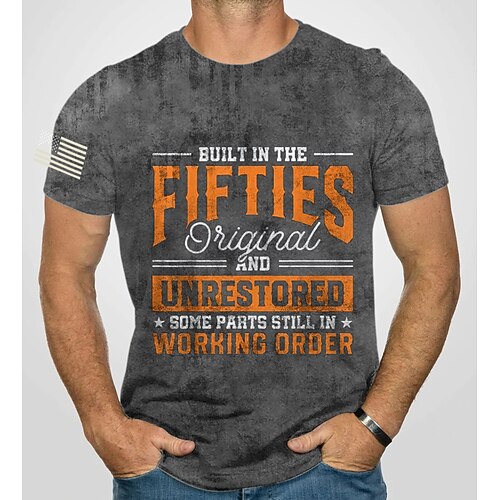 Men's Unisex T shirt 3D Print Graphic Prints Letter Crew Neck Street Daily Print Short Sleeve Tops Casual Designer Big and Tall Built In The Fifties Black Army Green Dark Gray
Men's Unisex T shirt 3D Print Graphic Prints Letter Crew Neck Street Daily Print Short Sleeve Tops Casual Designer Big and Tall Built In The Fifties Black Army Green Dark Gray