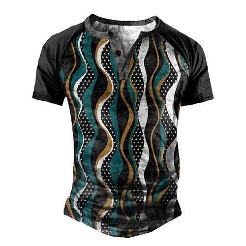 Men's Henley Shirt Tee T shirt Tee 3D Print Graphic Color Block Geometry Plus Size Henley Daily Sports Patchwork Button-Down Short Sleeve Tops Basic Casual Classic Designer Black
Men's Henley Shirt Tee T shirt Tee 3D Print Graphic Color Block Geometry Plus Size Henley Daily Sports Patchwork Button-Down Short Sleeve Tops Basic Casual Classic Designer Black