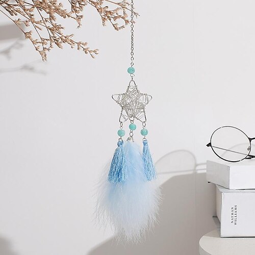 Blue Metal Star Moon Dream Catcher Handmade Gift Wind Chime Ornament Keychain Pendant Wall Hanging Decor Art Boho Style 375cm
Blue Metal Star Moon Dream Catcher Handmade Gift Wind Chime Ornament Keychain Pendant Wall Hanging Decor Art Boho Style 375cm