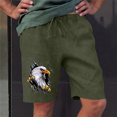 Men's Designer Stylish Straight Shorts Elastic Waist Print Short Pants Sports Outdoor Daily Graphic Prints Eagle Cotton Blend Comfort Breathable Mid Waist Army Green S M L XL XXL / Summer
Men's Designer Stylish Straight Shorts Elastic Waist Print Short Pants Sports Outdoor Daily Graphic Prints Eagle Cotton Blend Comfort Breathable Mid Waist Army Green S M L XL XXL / Summer