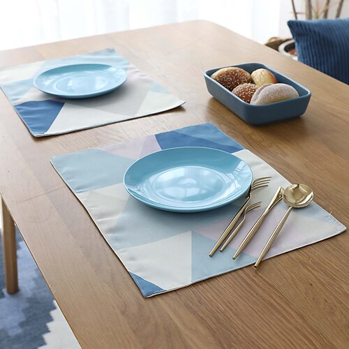 Dining Table Placemats Set of 4 Heat Resistant Non-Slip Dining Table Place Mats for Holiday Banque Kitchen Table Decor
Dining Table Placemats Set of 4 Heat Resistant Non-Slip Dining Table Place Mats for Holiday Banque Kitchen Table Decor