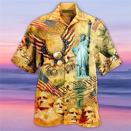 Men's Shirt Statue Turndown Street Casual Button-Down Short Sleeve Tops Casual Fashion Breathable Comfortable Brown
Men's Shirt Statue Turndown Street Casual Button-Down Short Sleeve Tops Casual Fashion Breathable Comfortable Brown
