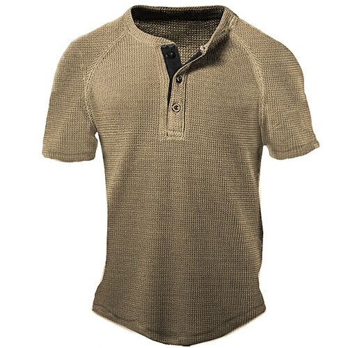 Men's Waffle Henley Shirt T shirt Tee Henley Shirt Solid Color Henley Brown Street Casual Short Sleeve Button-Down Clothing Apparel Fashion Classic Comfortable Big and Tall / Summer / Summer / Sports
Men's Waffle Henley Shirt T shirt Tee Henley Shirt Solid Color Henley Brown Street Casual Short Sleeve Button-Down Clothing Apparel Fashion Classic Comfortable Big and Tall / Summer / Summer / Sports