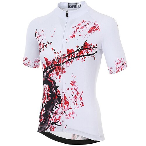 21Grams Women's Cycling Jersey Short Sleeve Bike Top with 3 Rear Pockets Mountain Bike MTB Road Bike Cycling Breathable Quick Dry Moisture Wicking Reflective Strips White Green Yellow Floral Botanical
21Grams Women's Cycling Jersey Short Sleeve Bike Top with 3 Rear Pockets Mountain Bike MTB Road Bike Cycling Breathable Quick Dry Moisture Wicking Reflective Strips White Green Yellow Floral Botanical