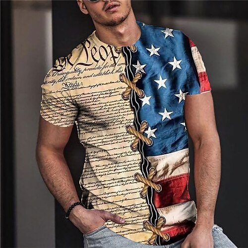 Men's Unisex T shirt Tee 3D Print Color Block Graphic Prints National Flag Crew Neck Street Daily Print Short Sleeve Tops Casual Designer Big and Tall Sports Khaki
Men's Unisex T shirt Tee 3D Print Color Block Graphic Prints National Flag Crew Neck Street Daily Print Short Sleeve Tops Casual Designer Big and Tall Sports Khaki