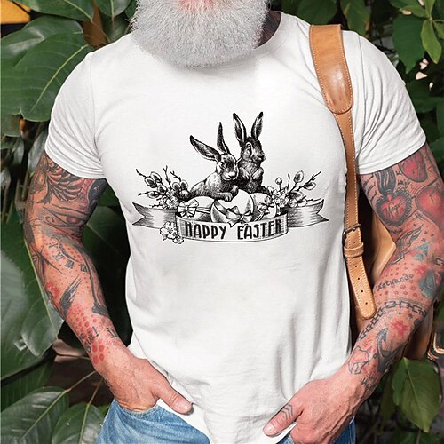 Men's Unisex T shirt Hot Stamping Graphic Prints Rabbit Letter Crew Neck Street Daily Print Short Sleeve Tops Casual Designer Big and Tall Sports White Gray
Men's Unisex T shirt Hot Stamping Graphic Prints Rabbit Letter Crew Neck Street Daily Print Short Sleeve Tops Casual Designer Big and Tall Sports White Gray