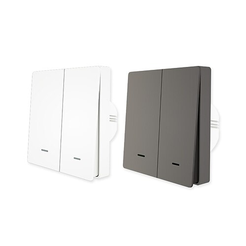 Smart Switch ZS-B-EU2-WH/zigbee Tuya Smart Switch App Control 2 Gang Button Switch With Single Live Wire Or Live And Neutral Wire for Daily / Living Room / Bedroom APP Control / Timing Function
Smart Switch ZS-B-EU2-WH/zigbee Tuya Smart Switch App Control 2 Gang Button Switch With Single Live Wire Or Live And Neutral Wire for Daily / Living Room / Bedroom APP Control / Timing Function