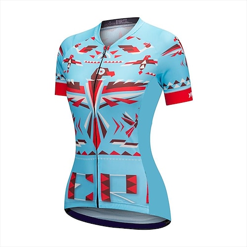21Grams Women's Cycling Jersey Short Sleeve Bike Top with 3 Rear Pockets Mountain Bike MTB Road Bike Cycling Breathable Quick Dry Moisture Wicking Reflective Strips Blue Polyester Spandex Sports
21Grams Women's Cycling Jersey Short Sleeve Bike Top with 3 Rear Pockets Mountain Bike MTB Road Bike Cycling Breathable Quick Dry Moisture Wicking Reflective Strips Blue Polyester Spandex Sports