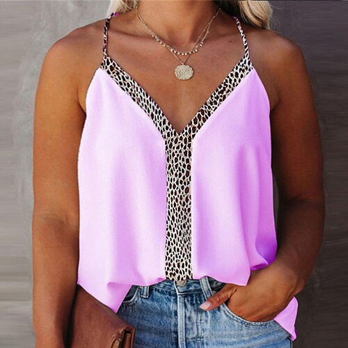 Women's Plus Size Curve Tops Camisole Leopard Backless Print Sleeveless One Shoulder Sexy Streetwear Daily Back to School Polyester Spring Summer Blue Purple / V Neck / V Neck
Women's Plus Size Curve Tops Camisole Leopard Backless Print Sleeveless One Shoulder Sexy Streetwear Daily Back to School Polyester Spring Summer Blue Purple / V Neck / V Neck