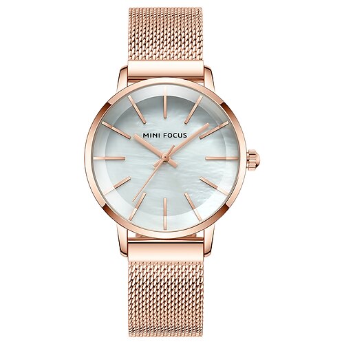 MINI FOCUS Quartz Watch for Women Analog Quartz Stylish Fashion Waterproof Creative Stainless Steel Alloy Fashion
MINI FOCUS Quartz Watch for Women Analog Quartz Stylish Fashion Waterproof Creative Stainless Steel Alloy Fashion