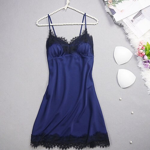 Women's Sexy Lingerie Chemises & Negligees Patchwork Comfort Sweet Home Spandex Straps Sleeveless Backless Spring Summer White Black / V Wire
Women's Sexy Lingerie Chemises & Negligees Patchwork Comfort Sweet Home Spandex Straps Sleeveless Backless Spring Summer White Black / V Wire