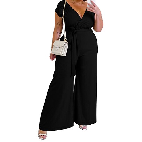 Women's Plus Size Jumpsuit Pocket Solid Color Streetwear Casual Casual Daily Natural Full Length Spring Summer Black Red Army Green L XL XXL 3XL 4XL
Women's Plus Size Jumpsuit Pocket Solid Color Streetwear Casual Casual Daily Natural Full Length Spring Summer Black Red Army Green L XL XXL 3XL 4XL