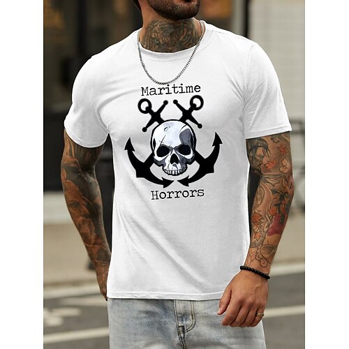 Men's T shirt Hot Stamping Skull Round Neck Casual Daily Print Short Sleeve Tops Simple Basic White Gray Army Green
Men's T shirt Hot Stamping Skull Round Neck Casual Daily Print Short Sleeve Tops Simple Basic White Gray Army Green