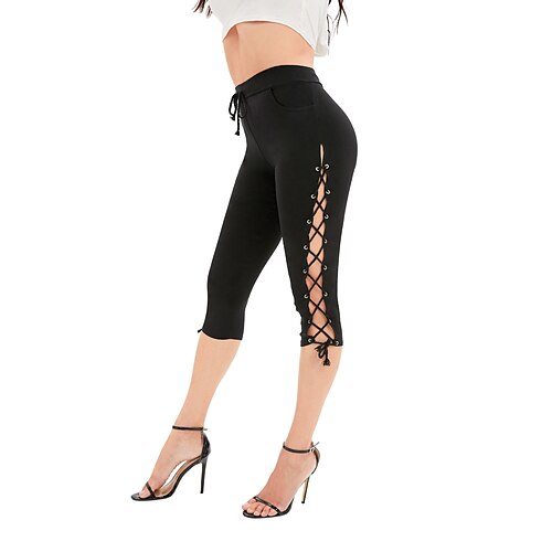 Women's Chinos Pants Trousers Capri shorts Green Khaki Grey Mid Waist Fashion Casual Weekend Side Pockets Cut Out Micro-elastic Calf-Length Comfort Plain S M L XL XXL / Slim
Women's Chinos Pants Trousers Capri shorts Green Khaki Grey Mid Waist Fashion Casual Weekend Side Pockets Cut Out Micro-elastic Calf-Length Comfort Plain S M L XL XXL / Slim