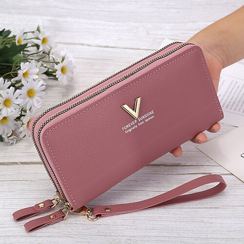 Women's Wallet PU Leather Zipper Solid Color Shopping Daily Green Black Pink Dusty Rose
Women's Wallet PU Leather Zipper Solid Color Shopping Daily Green Black Pink Dusty Rose