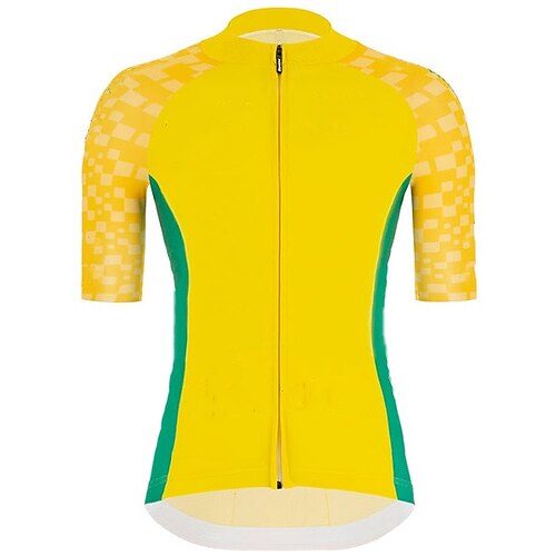 21Grams Men's Cycling Jersey Short Sleeve Bike Top with 3 Rear Pockets Mountain Bike MTB Road Bike Cycling Breathable Quick Dry Moisture Wicking Reflective Strips Yellow Color Block Polyester Spandex
21Grams Men's Cycling Jersey Short Sleeve Bike Top with 3 Rear Pockets Mountain Bike MTB Road Bike Cycling Breathable Quick Dry Moisture Wicking Reflective Strips Yellow Color Block Polyester Spandex