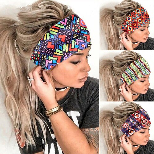 

1pc Women's Headbands Bandana Hair Scarf For Street Gift Holiday Festival Head Handmade Fabric 1 2 3