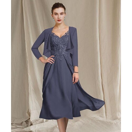 Linea-A Abito da cerimonia per signora Taglia forte Elegante A V Lunghezza tè Chiffon Di pizzo Manica corta Stola inclusa con Con applique 2023
Linea-A Abito da cerimonia per signora Taglia forte Elegante A V Lunghezza tè Chiffon Di pizzo Manica corta Stola inclusa con Con applique 2023