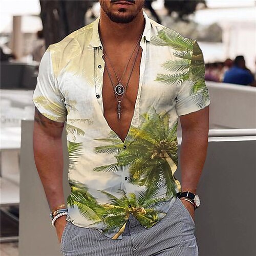 Men's Shirt Summer Hawaiian Shirt Graphic Shirt Coconut Tree Turndown Green Print Outdoor Street Short Sleeve Button-Down Print Clothing Apparel Fashion Designer Casual Hawaiian / Spring
Men's Shirt Summer Hawaiian Shirt Graphic Shirt Coconut Tree Turndown Green Print Outdoor Street Short Sleeve Button-Down Print Clothing Apparel Fashion Designer Casual Hawaiian / Spring