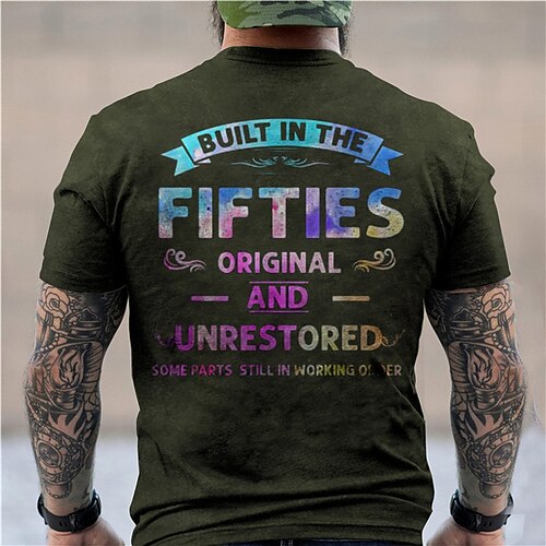 Men's Unisex T shirt 3D Print Graphic Prints Letter Crew Neck Street Daily Print Short Sleeve Tops Casual Designer Big and Tall Built In The Fifties Black Army Green Dark Gray
Men's Unisex T shirt 3D Print Graphic Prints Letter Crew Neck Street Daily Print Short Sleeve Tops Casual Designer Big and Tall Built In The Fifties Black Army Green Dark Gray