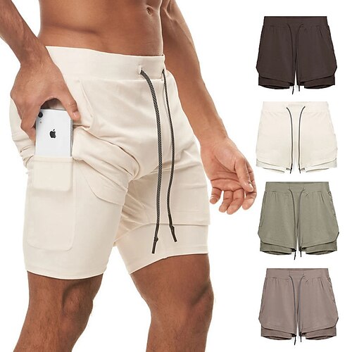 Men's Casual / Sporty Active Shorts 2 in 1 Drawstring Pocket Knee Length Pants Sports Outdoor Casual Micro-elastic Solid Color Breathable Outdoor Mid Waist Gray Army Green Khaki Brown M L XL XXL 3XL
Men's Casual / Sporty Active Shorts 2 in 1 Drawstring Pocket Knee Length Pants Sports Outdoor Casual Micro-elastic Solid Color Breathable Outdoor Mid Waist Gray Army Green Khaki Brown M L XL XXL 3XL