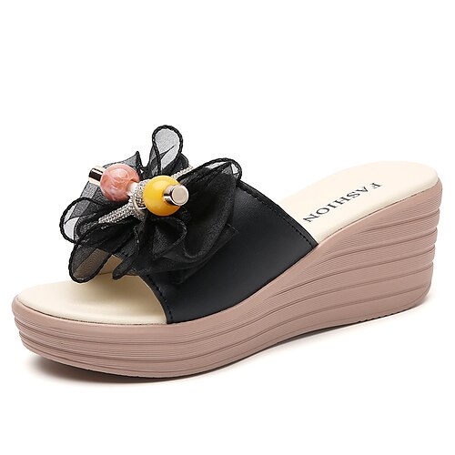 Women's Sandals Wedge Sandals Platform Sandals Flower Platform Open Toe Casual Minimalism Daily Walking Shoes PU Leather Loafer Spring Summer Solid Colored White Black Beige
Women's Sandals Wedge Sandals Platform Sandals Flower Platform Open Toe Casual Minimalism Daily Walking Shoes PU Leather Loafer Spring Summer Solid Colored White Black Beige