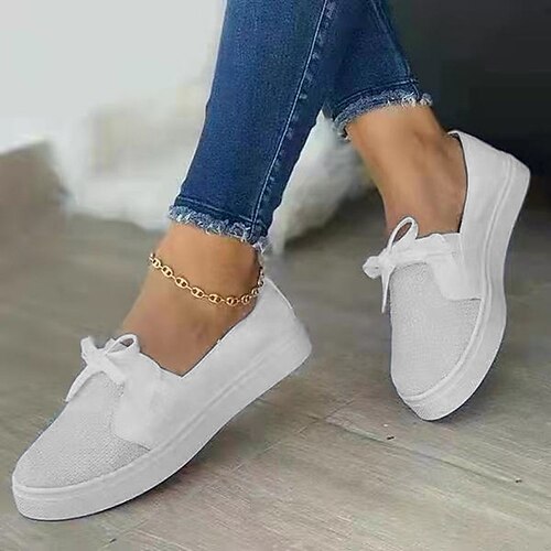 Dame En pedal Slip-Ons Slip-on joggesko Sløyfe Flat hæl Rund Tå Gummi Netting Tøfler Svart Hvit Rød
Dame En pedal Slip-Ons Slip-on joggesko Sløyfe Flat hæl Rund Tå Gummi Netting Tøfler Svart Hvit Rød