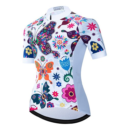 21Grams Women's Cycling Jersey Short Sleeve Bike Top with 3 Rear Pockets Mountain Bike MTB Road Bike Cycling Breathable Quick Dry Moisture Wicking Reflective Strips White Green Yellow Butterfly
21Grams Women's Cycling Jersey Short Sleeve Bike Top with 3 Rear Pockets Mountain Bike MTB Road Bike Cycling Breathable Quick Dry Moisture Wicking Reflective Strips White Green Yellow Butterfly