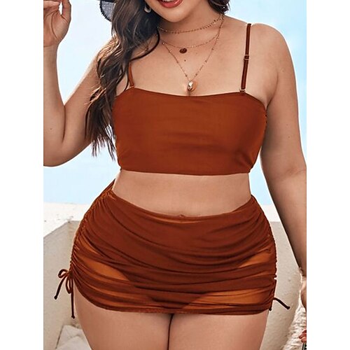 Mulheres Roupa de Banho Biquíni Três Peças Tamanho Grande roupa de banho Frente Única Estampado Cintura alta Corda Cor imaculada Estampado Leopardo Preto Vermelho Marron Com Alças Fatos de banho novo
Mulheres Roupa de Banho Biquíni Três Peças Tamanho Grande roupa de banho Frente Única Estampado Cintura alta Corda Cor imaculada Estampado Leopardo Preto Vermelho Marron Com Alças Fatos de banho novo
