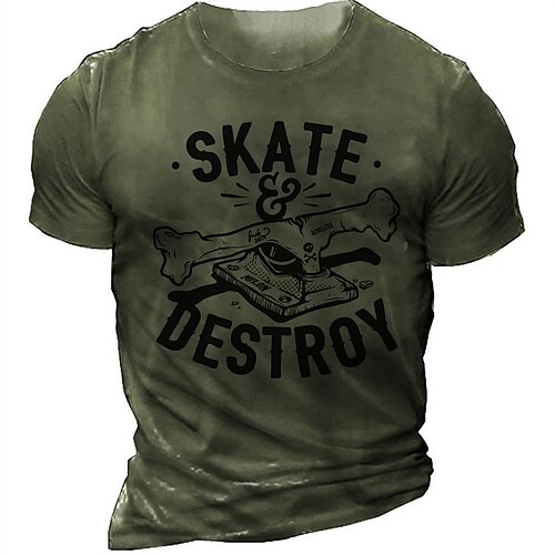 Men's Unisex T shirt Tee 3D Print Cartoon Graphic Patterned Letter Crew Neck Street Daily Print Short Sleeve Tops Designer Casual Vintage Big and Tall Army Green / Summer
Men's Unisex T shirt Tee 3D Print Cartoon Graphic Patterned Letter Crew Neck Street Daily Print Short Sleeve Tops Designer Casual Vintage Big and Tall Army Green / Summer