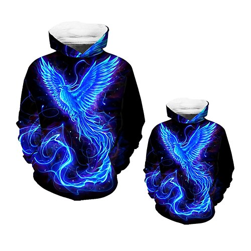 Dad and Son Hoodie Animal Street Print Blue Long Sleeve Active Matching Outfits
Dad and Son Hoodie Animal Street Print Blue Long Sleeve Active Matching Outfits