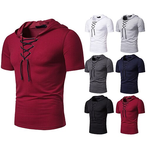 Men's Tee / T-shirt Hoodie Cotton Solid Color Sport Athleisure Shirt Short Sleeve Breathable Soft Comfortable Everyday Use Street Casual Athleisure Daily Outdoor
Men's Tee / T-shirt Hoodie Cotton Solid Color Sport Athleisure Shirt Short Sleeve Breathable Soft Comfortable Everyday Use Street Casual Athleisure Daily Outdoor