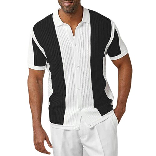 Men's Collar Polo Shirt Knit Polo Sweater Golf Shirt Solid Color Turndown Black Outdoor Street Short Sleeve Button-Down Clothing Apparel Fashion Casual Breathable Comfortable
Men's Collar Polo Shirt Knit Polo Sweater Golf Shirt Solid Color Turndown Black Outdoor Street Short Sleeve Button-Down Clothing Apparel Fashion Casual Breathable Comfortable