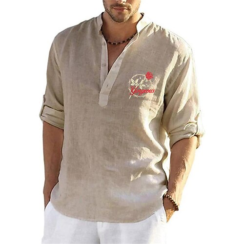 Men's Shirt Hot Stamping Graphic Rose Collar Street Casual Button-Down Print Long Sleeve Tops Designer Casual Fashion Big and Tall White Gray Yellow / Summer
Men's Shirt Hot Stamping Graphic Rose Collar Street Casual Button-Down Print Long Sleeve Tops Designer Casual Fashion Big and Tall White Gray Yellow / Summer