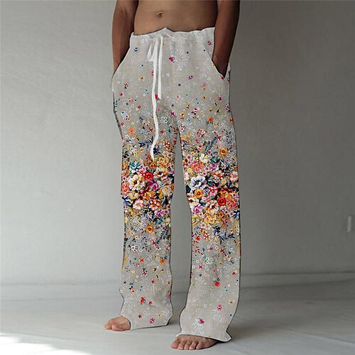 Men's Trousers Beach Pants Straight Drawstring Elastic Waist 3D Print Graphic Prints Flower / Floral Comfort Soft Casual Daily Fashion Designer Green Blue
Men's Trousers Beach Pants Straight Drawstring Elastic Waist 3D Print Graphic Prints Flower / Floral Comfort Soft Casual Daily Fashion Designer Green Blue