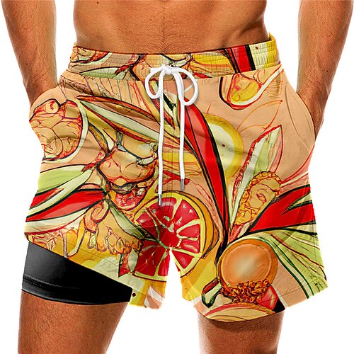 Men's Swim Trunks Swim Shorts Quick Dry Board Shorts Bathing Suit Compression Liner with Pockets Drawstring Swimming Surfing Beach Water Sports Printed Fruit Spring Summer
Men's Swim Trunks Swim Shorts Quick Dry Board Shorts Bathing Suit Compression Liner with Pockets Drawstring Swimming Surfing Beach Water Sports Printed Fruit Spring Summer