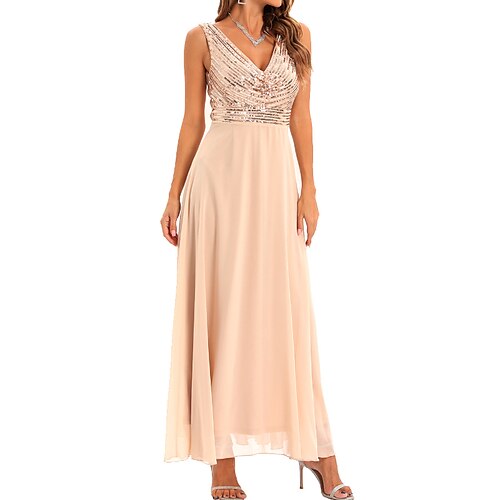 Women's Party Dress Maxi long Dress Green Gold Sleeveless Pure Color Sequins Patchwork Spring Summer V Neck Party Elegant 2022 S M L XL
Women's Party Dress Maxi long Dress Green Gold Sleeveless Pure Color Sequins Patchwork Spring Summer V Neck Party Elegant 2022 S M L XL