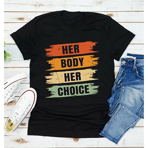 Women's T shirt Tee Vote Ruthless Pro Roe 1973 Feminist Casual Daily T shirt Tee Short Sleeve Round Neck Basic Essential Black S
Women's T shirt Tee Vote Ruthless Pro Roe 1973 Feminist Casual Daily T shirt Tee Short Sleeve Round Neck Basic Essential Black S