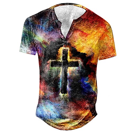 Men's Henley Shirt Tee T shirt Tee 3D Print Graphic Patterned Cross Plus Size Henley Daily Sports Button-Down Print Short Sleeve Tops Designer Basic Casual Big and Tall Yellow / Summer
Men's Henley Shirt Tee T shirt Tee 3D Print Graphic Patterned Cross Plus Size Henley Daily Sports Button-Down Print Short Sleeve Tops Designer Basic Casual Big and Tall Yellow / Summer