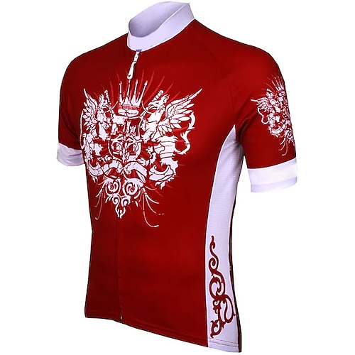 21Grams Men's Cycling Jersey Short Sleeve Bike Top with 3 Rear Pockets Mountain Bike MTB Road Bike Cycling Breathable Quick Dry Moisture Wicking Reflective Strips Red Graphic Polyester Spandex Sports
21Grams Men's Cycling Jersey Short Sleeve Bike Top with 3 Rear Pockets Mountain Bike MTB Road Bike Cycling Breathable Quick Dry Moisture Wicking Reflective Strips Red Graphic Polyester Spandex Sports