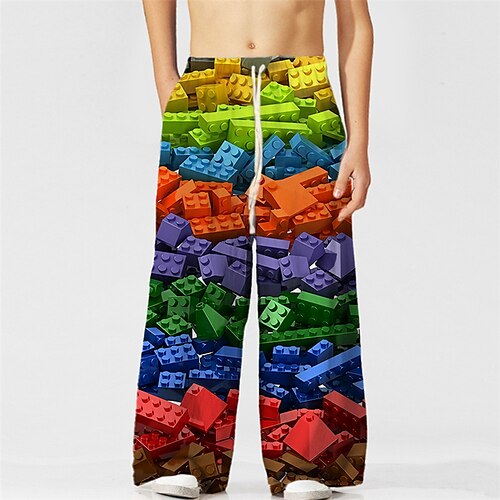 Kids Boys Pants Green Blue Yellow Geometric Drawstring Spring Summer 3D Print Street 3-10 Years
Kids Boys Pants Green Blue Yellow Geometric Drawstring Spring Summer 3D Print Street 3-10 Years