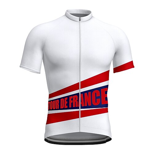 21Grams Men's Cycling Jersey Short Sleeve Bike Jersey Top with 3 Rear Pockets Mountain Bike MTB Road Bike Cycling Breathable Quick Dry Moisture Wicking Reflective Strips White Polyester Spandex Sports
21Grams Men's Cycling Jersey Short Sleeve Bike Jersey Top with 3 Rear Pockets Mountain Bike MTB Road Bike Cycling Breathable Quick Dry Moisture Wicking Reflective Strips White Polyester Spandex Sports