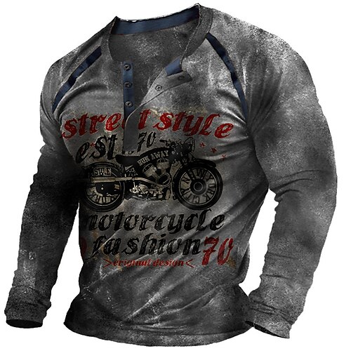 Men's Henley Shirt T shirt Tee 3D Print Graphic Patterned Motorcycle Henley Street Casual Button-Down Print Long Sleeve Tops Designer Basic Fashion Classic Blue Dark Gray Brown / Summer
Men's Henley Shirt T shirt Tee 3D Print Graphic Patterned Motorcycle Henley Street Casual Button-Down Print Long Sleeve Tops Designer Basic Fashion Classic Blue Dark Gray Brown / Summer