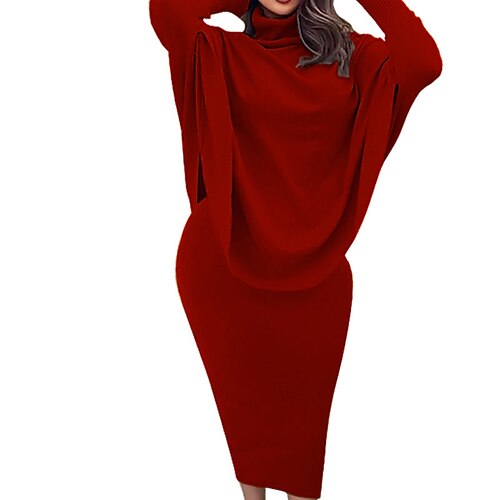 Women's Plus Size Casual Dress Solid Color Turtleneck Long Sleeve Fall Spring Casual Maxi long Dress Daily Date Dress
Women's Plus Size Casual Dress Solid Color Turtleneck Long Sleeve Fall Spring Casual Maxi long Dress Daily Date Dress