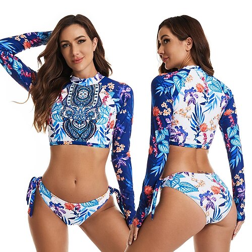 Women's Rash guard Swimsuit Two Piece Swimsuit UV Sun Protection UPF50 Quick Dry Long Sleeve Swimwear Bathing Suit Swimming Surfing Beach Water Sports Printed Summer
Women's Rash guard Swimsuit Two Piece Swimsuit UV Sun Protection UPF50 Quick Dry Long Sleeve Swimwear Bathing Suit Swimming Surfing Beach Water Sports Printed Summer