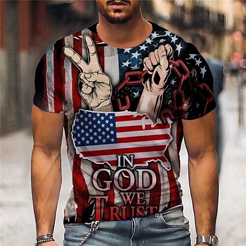 Men's Unisex T shirt Tee 3D Print Graphic Prints Eagle National Flag Crew Neck Street Daily Print Short Sleeve Tops Designer Casual Big and Tall Sports Red / Summer
Men's Unisex T shirt Tee 3D Print Graphic Prints Eagle National Flag Crew Neck Street Daily Print Short Sleeve Tops Designer Casual Big and Tall Sports Red / Summer