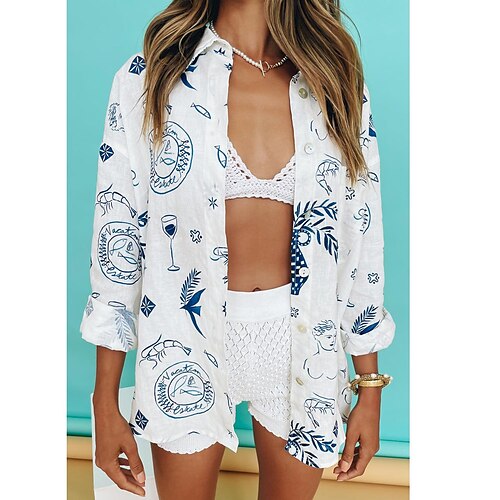 2022 summer new products foreign trade popular women's loose linen long-sleeved hand-painted printed shirts women's tops
2022 summer new products foreign trade popular women's loose linen long-sleeved hand-painted printed shirts women's tops