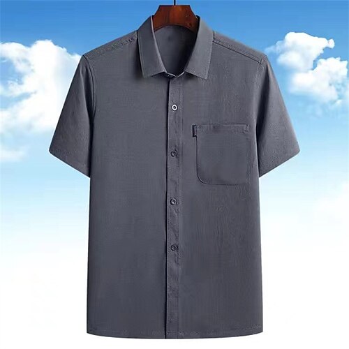 Men's Dress Shirt Solid Color Turndown Green Dark Green Light gray Dark Gray Navy Blue Party Street Short Sleeve Button-Down Clothing Apparel Casual Breathable Comfortable / Beach
Men's Dress Shirt Solid Color Turndown Green Dark Green Light gray Dark Gray Navy Blue Party Street Short Sleeve Button-Down Clothing Apparel Casual Breathable Comfortable / Beach